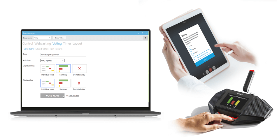 SpaceManager can manage votes from mics and Connect Remote