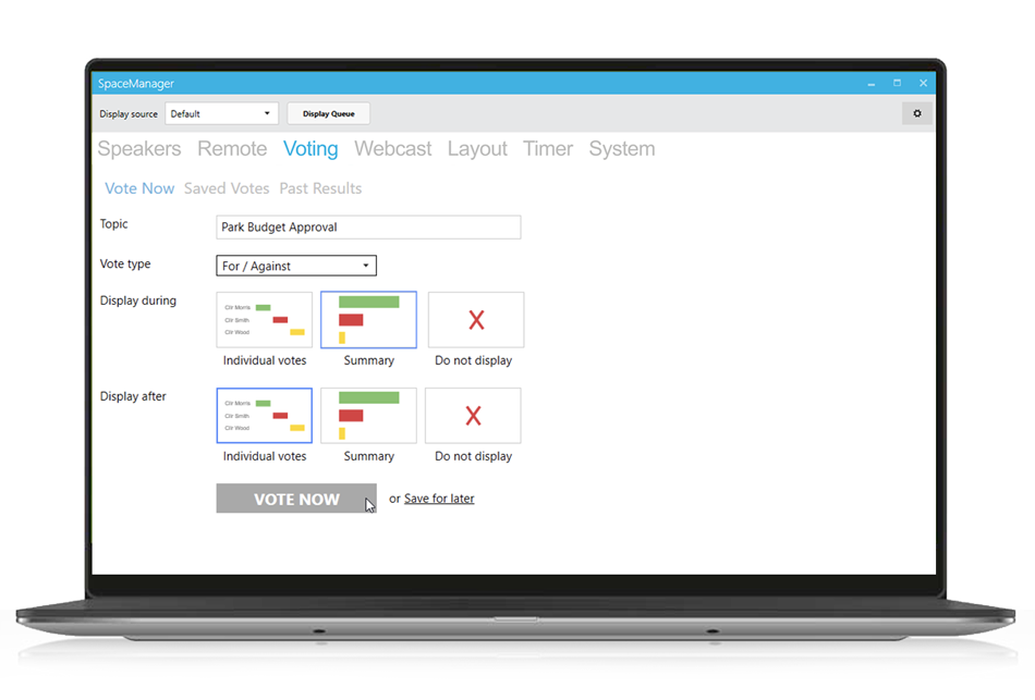 SpaceManager Voting tab