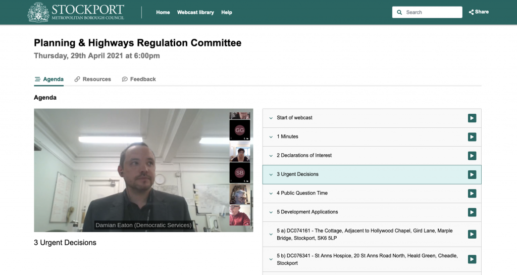 Stockport Connect Remote Webcast