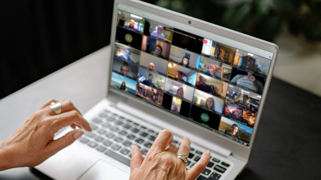 woman using Connect Remote