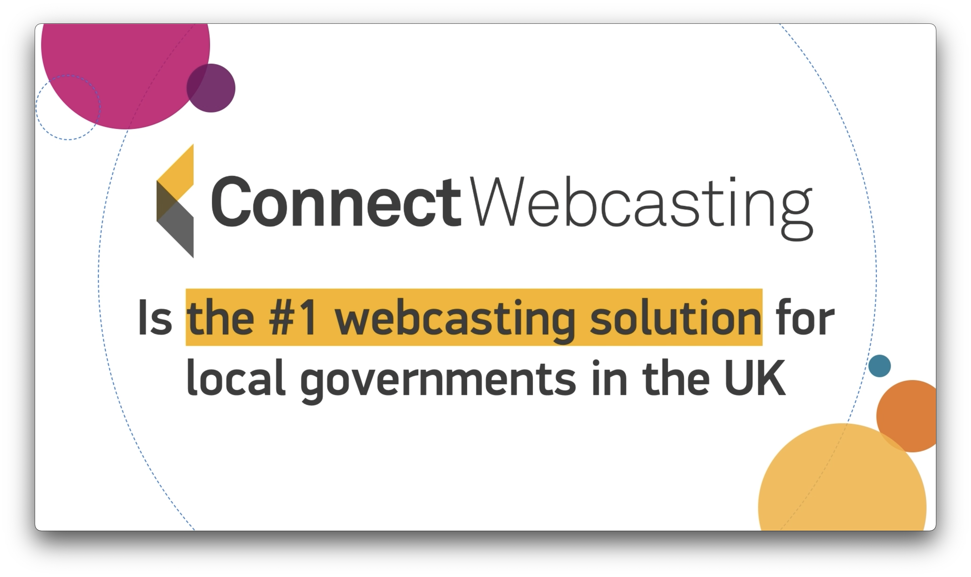 Connect Webcasting is the #1 webcasting solution foe local governments in the UK